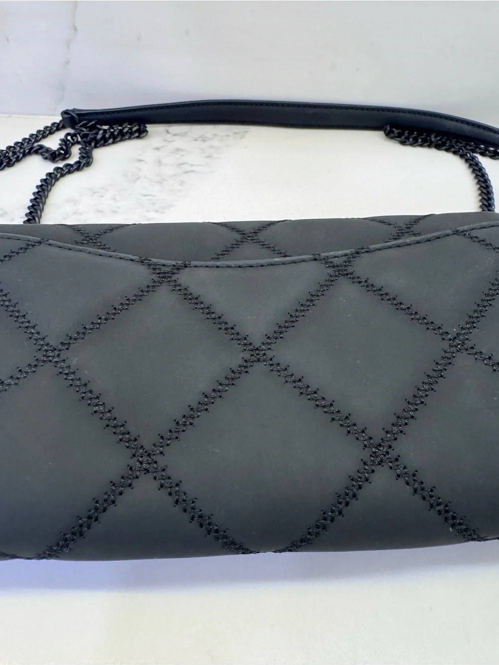 Tory Burch Black Quilted Logo Crossbody